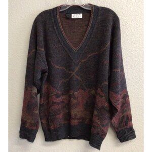 Cambio Italia Vintage 90's Men's Gray Sweater Wool Blend Size Medium Italy